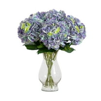 Nearly Natural 20in. Artificial Hydrangea Arrangement in Glass Vase
