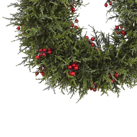 Nearly Natural Cedar Berry Wreath