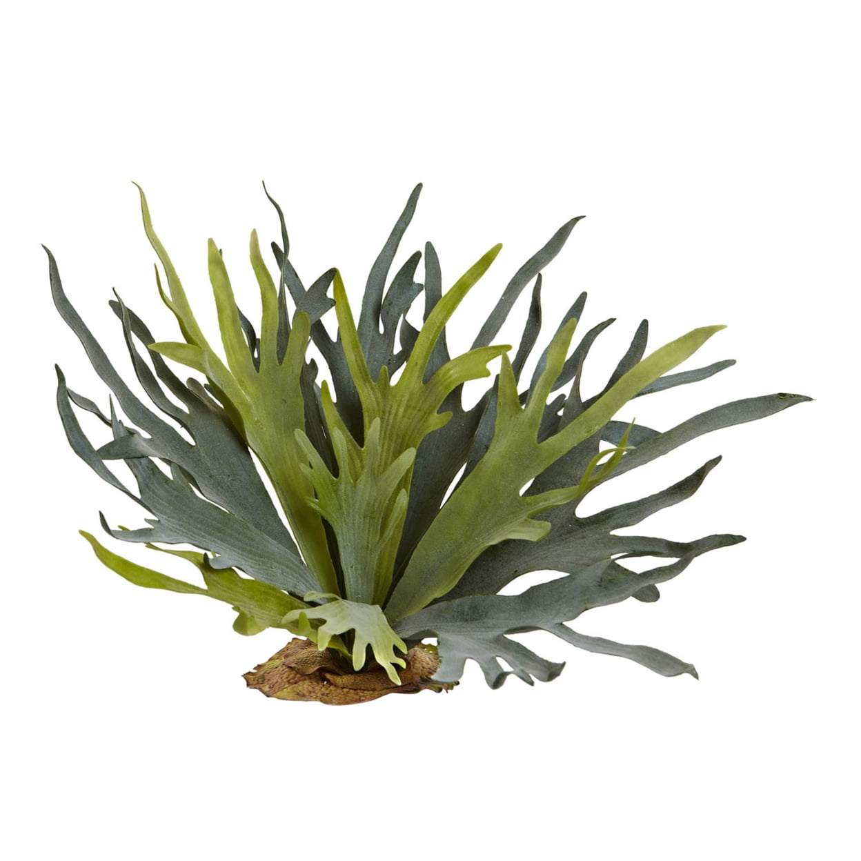 21" Green Plastic Fern Arrangement - Set of 2