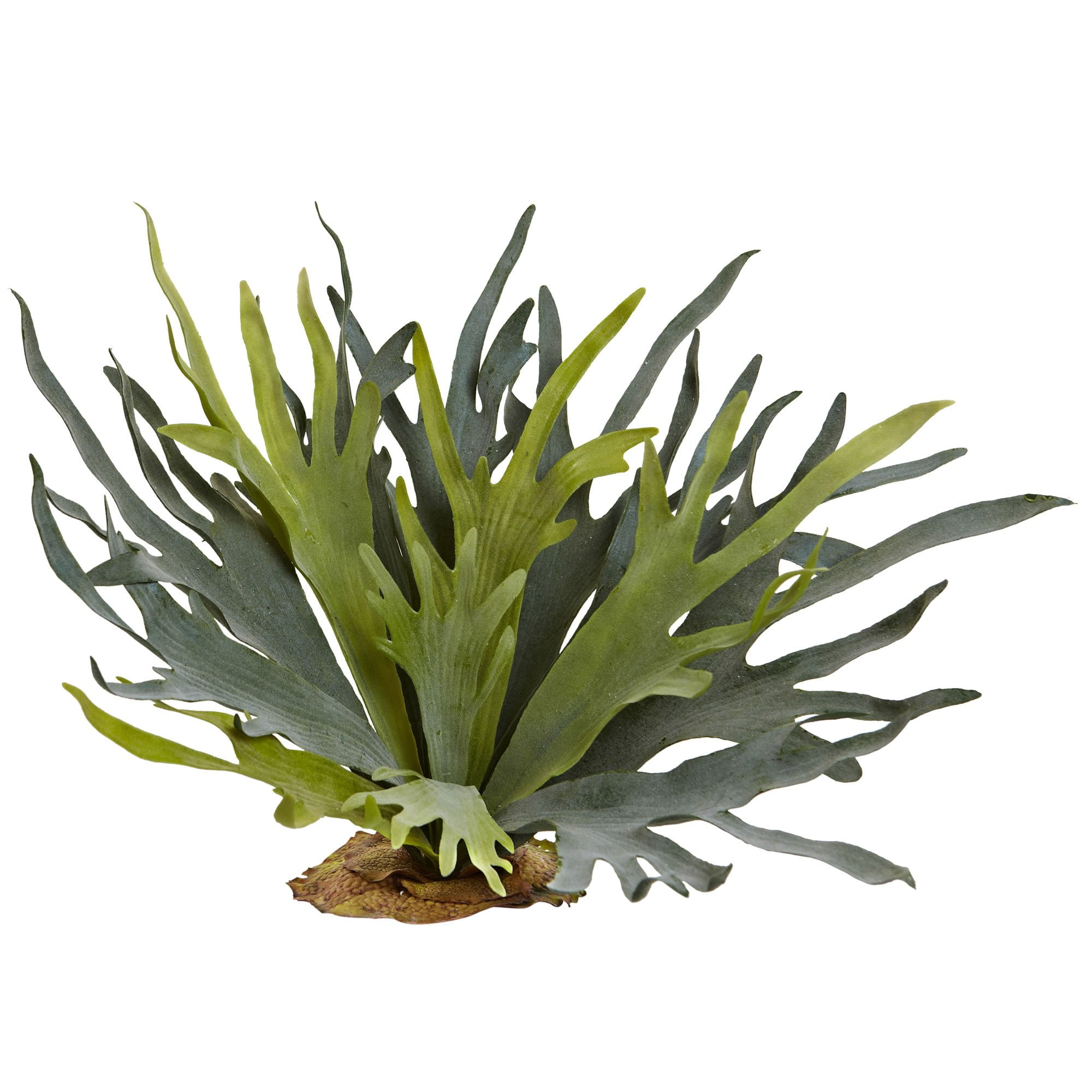 21" Green Plastic Fern Arrangement - Set of 2