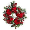 thumbnail image 1 of Nearly Natural  22 inch  Hydrangea Holiday Wreath- Holiday, 1 of 2