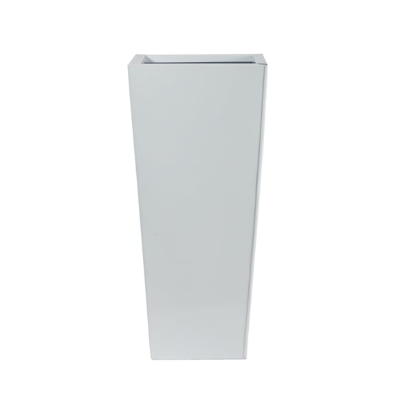 Nearly Natural 22in. Decorative Metal Tower Planter, White