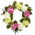 thumbnail image 1 of Nearly Natural 23-In. Hydrangea Artificial Wreath, 1 of 1