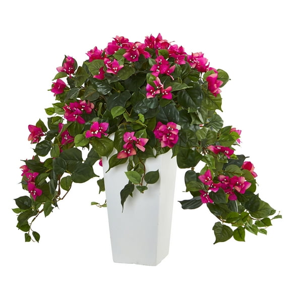 Nearly Natural 23in. Bougainvillea Artificial Plant in Planter, Pink