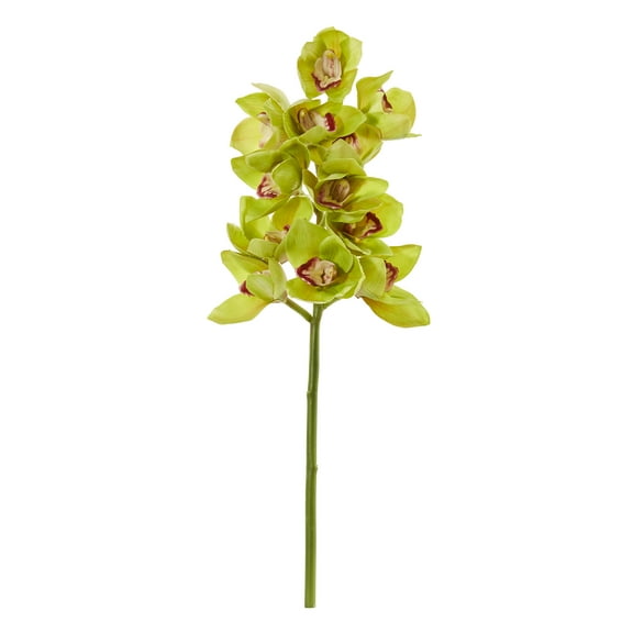 Nearly Natural 23in. Cymbidium Orchid Artificial Flower (Set of 3)