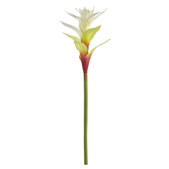 Nearly Natural 23in. Star Bromeliad Artificial Flower (Set of 6), White
