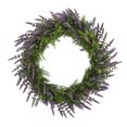thumbnail image 1 of Nearly Natural 24" Lavender Artificial Wreath, Green, 1 of 4
