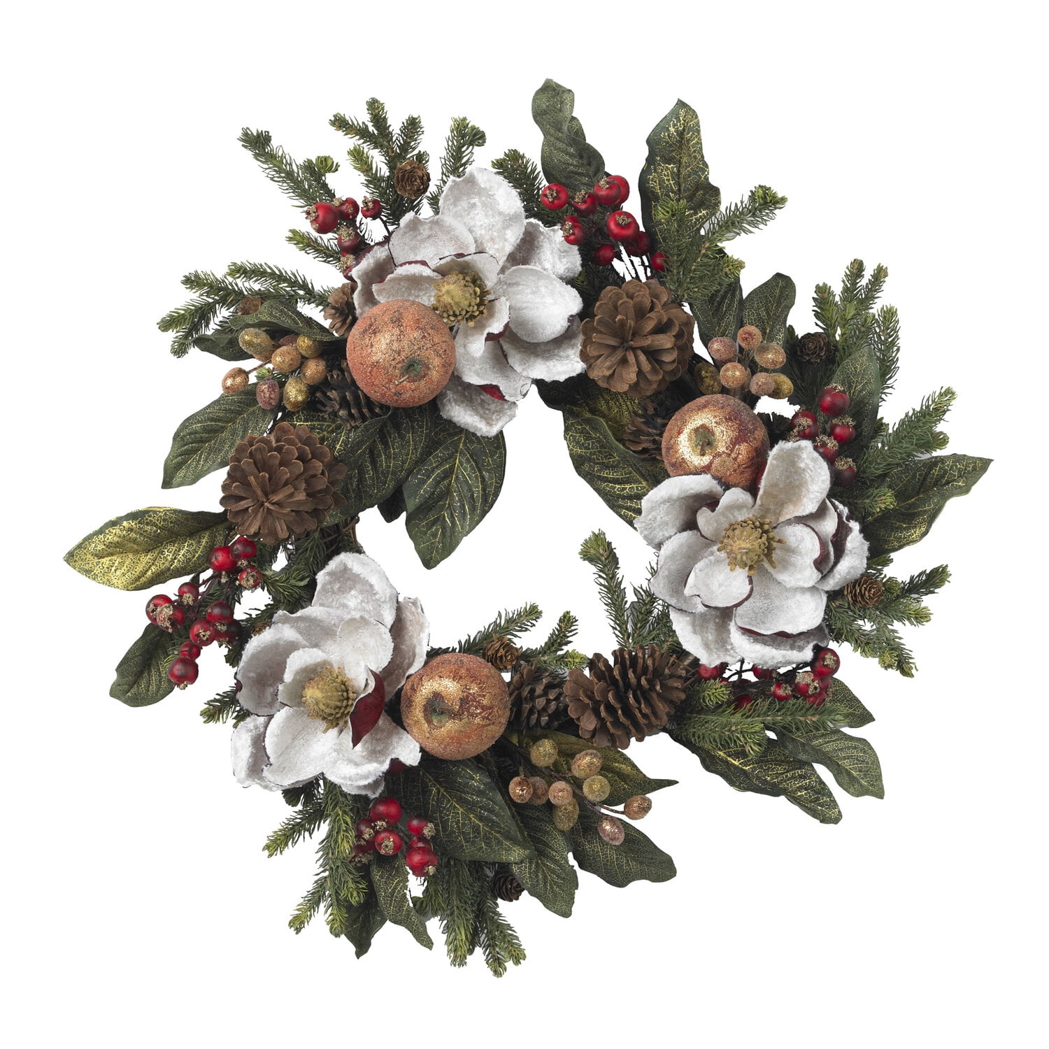 Magnolia Elegance 18" Pinecone & Berry Artificial Wreath