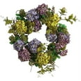 thumbnail image 1 of Nearly Natural 24" Hydrangea Wreath in Multi-Color, 1 of 5