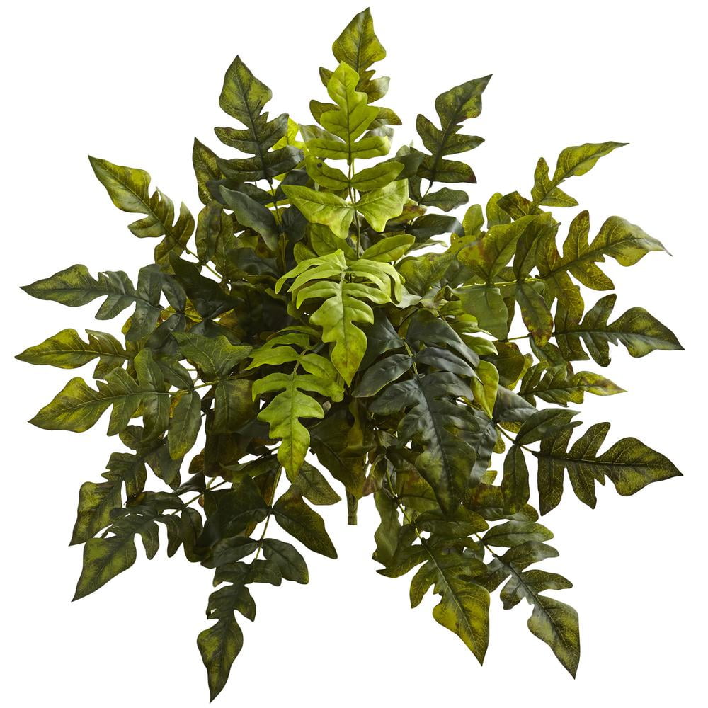 24-inch Green Silk and Plastic Fern Centerpiece Set