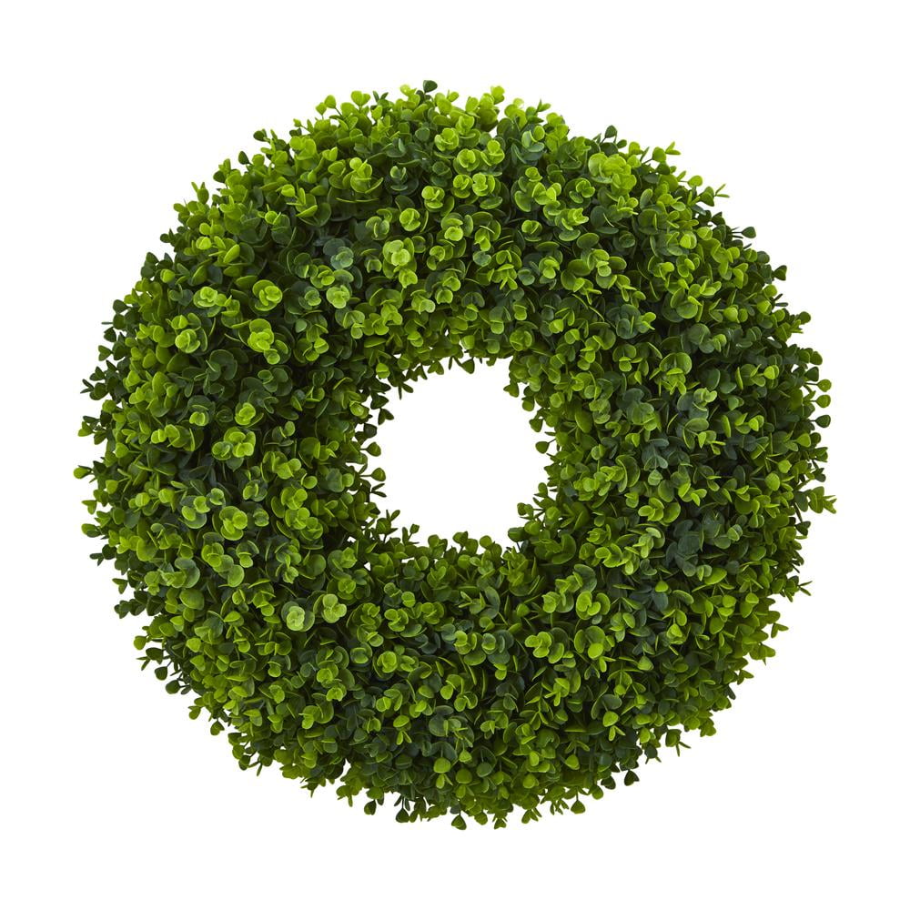 Lush Green 23.5" Eucalyptus Artificial Outdoor Wreath