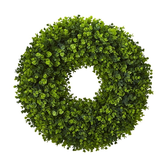 Nearly Natural 25in. Eucalyptus Artificial Wreath