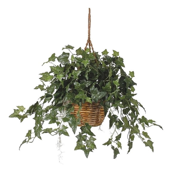 Nearly Natural 26" English Ivy Hanging Basket Artificial Plant