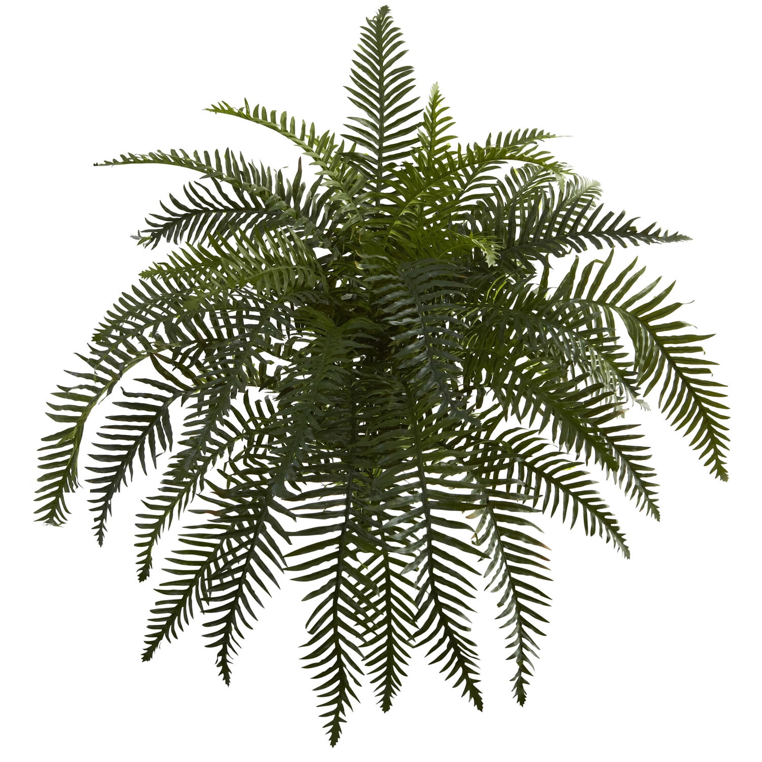 Lifelike Green Plastic Fern Arrangement for Indoor Use