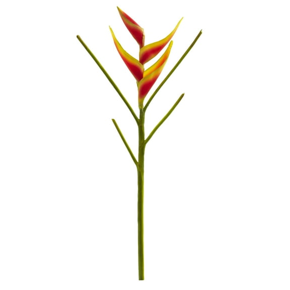 Nearly Natural 26in. Heliconia Artificial Flower (Set of 4), Orange