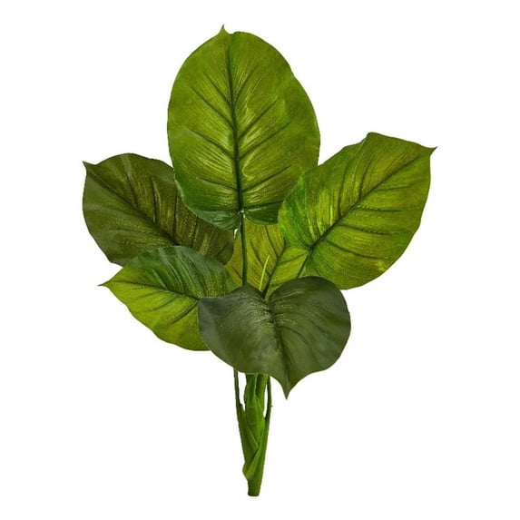 Nearly Natural 27" Large Philodendron Leaf Artificial Plant (Set of 4), Green