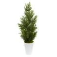 thumbnail image 1 of Nearly Natural 27" Mini Cedar Pine Artificial Tree in Decorative Planter (Indoor/Outdoor), Green, 1 of 2