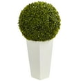 thumbnail image 1 of Nearly Natural 28" Boxwood Ball Artificial Topiary, Green, 1 of 4