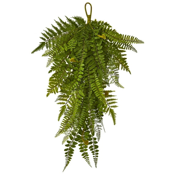 Nearly Natural 28" Fern Artificial Wreath (Set of 2)