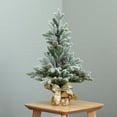 thumbnail image 1 of Nearly Natural 28" Flocked Artificial Christmas Tree with Pine Cones, 1 of 7