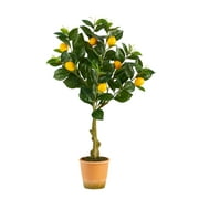 Nearly Natural 28 Lemon Artificial Tree in Decorative Planter