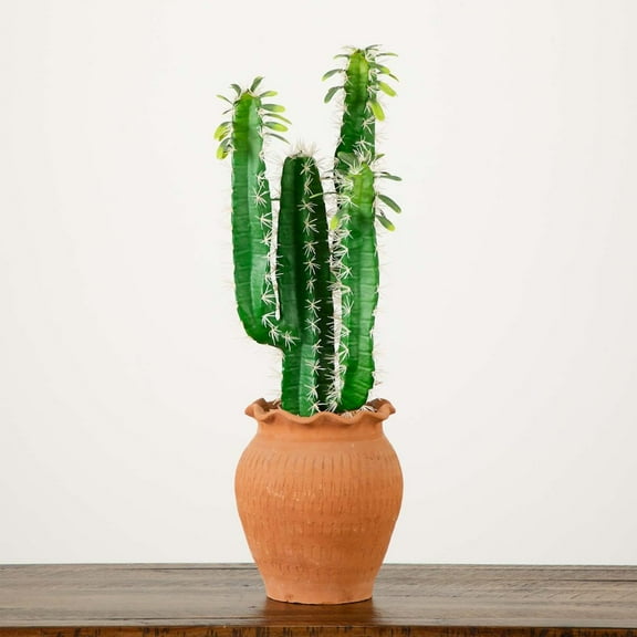 Nearly Natural 28in. Artificial Cactus in Terracotta Planter