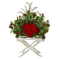 thumbnail image 1 of Nearly Natural 28in. Begonia and Holly Leaf Artificial Arrangement in Drawer Planter, 1 of 2