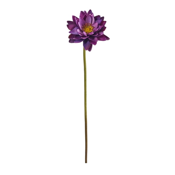 Nearly Natural 28in. Lotus Artificial Flower (Set of 4), Purple