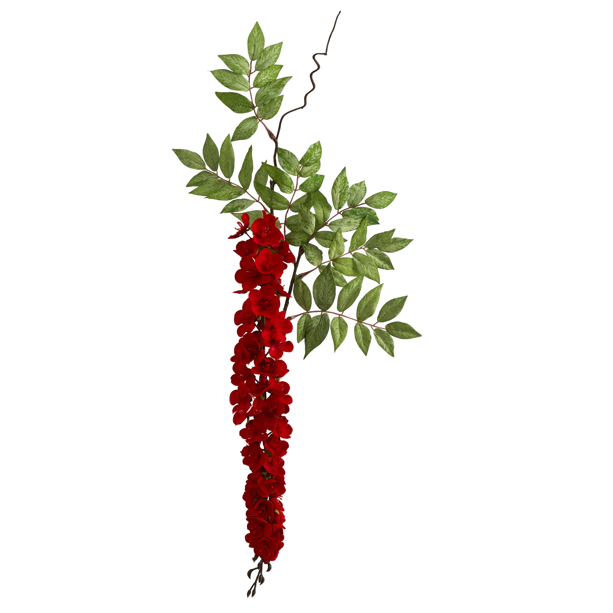 Nearly Natural 28in. Wisteria Artificial Flower (Set of 8), Red