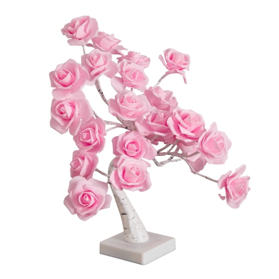 Nearly Natural Pre-Lit Artificial Valentine's Day Twig Tree with Rose Shaped Lights - 2' - Warm
