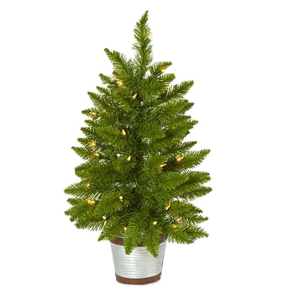 Nearly Natural 2ft. Providence Pine Artificial Christmas Tree in Decorative Planter