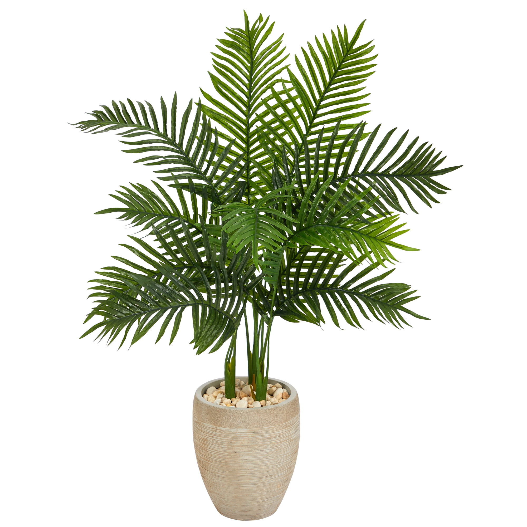 Nearly Natural 3.5' Areca Palm Artificial Tree in Sand Colored Planter