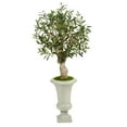 thumbnail image 1 of Nearly Natural 3.5' Olive Artificial Tree in Sand Colored Urn, 1 of 4