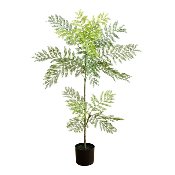 Nearly Natural Potted Jacaranda Artificial Tree with Planter - 3.5' - Green