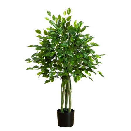 Nearly Natural 3.5ft. UV Resistant Artificial Ficus Tree (Indoor/Outdoor)