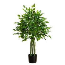 Nearly Natural 3.5ft. UV Resistant Artificial Ficus Tree (Indoor/Outdoor)