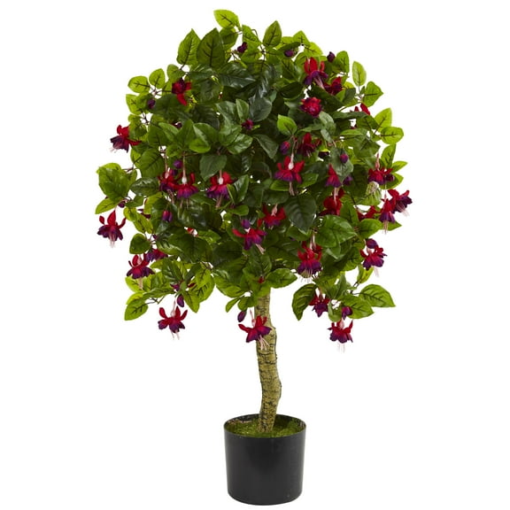 Nearly Natural 3' Fuchsia Artificial Tree , Green