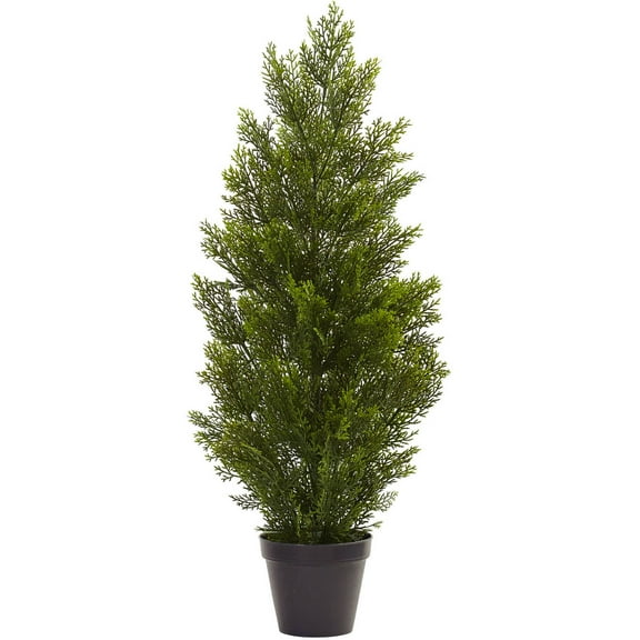 Nearly Natural 3' Mini Cedar Pine Artificial Tree (Indoor/Outdoor), Green