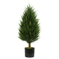 thumbnail image 1 of Nearly Natural 3 ft. Cypress Tower Artificial Tree, UV Resistant (Indoor/Outdoor), 1 of 5