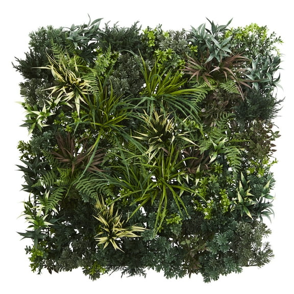 Nearly Natural 3' x 3' Fern Living Wall (Indoor/Outdoor), Artificial Plant, Green