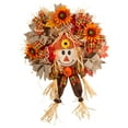 thumbnail image 1 of Nearly Natural 30" Scarecrow Fall Artificial Autumn Wreath with Sunflower, Pumpkin and Decorative Bows, 1 of 3