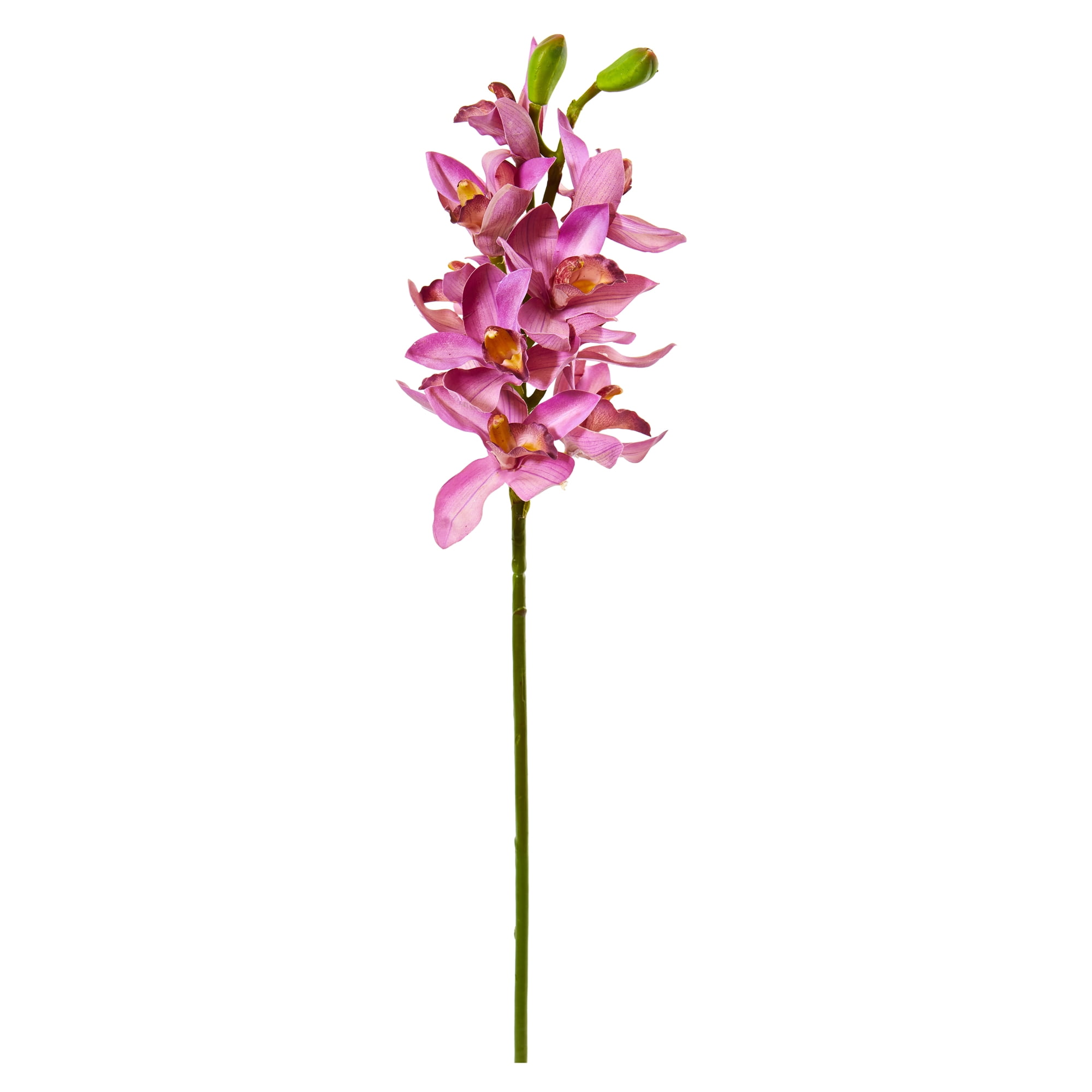 Nearly Natural 30in. Cymbidium Orchid Artificial Flower (Set of 6), Mauve
