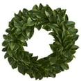 thumbnail image 1 of Nearly Natural 30in. Magnolia Artificial Wreath, Green, 1 of 4