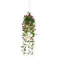 thumbnail image 1 of Nearly Natural 30in. Petunia Hanging Basket Artificial Plant, Purple, 1 of 3