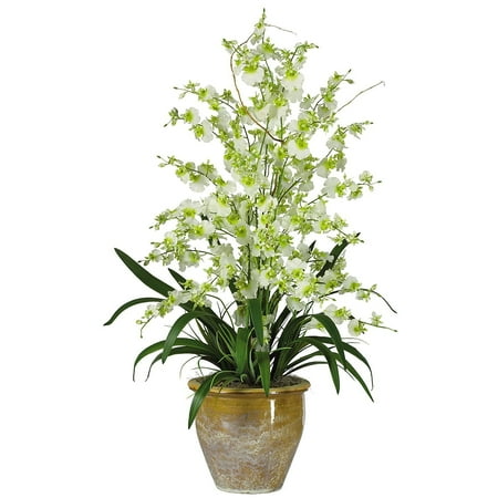 Nearly Natural 32" Green Triple Dancing Lady Artificial Flower Arrangement
