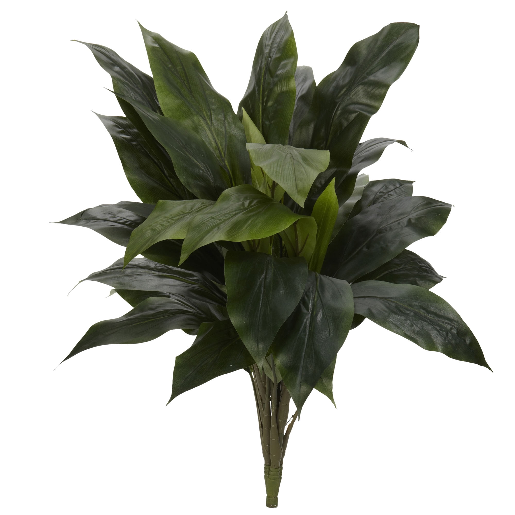32'' Green Cordyline Silk and Plastic Artificial Plant Set