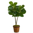 thumbnail image 1 of Nearly Natural 33" Fiddle Leaf Fig Artificial Tree in Basket, 1 of 4