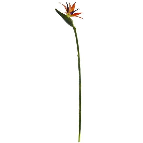 Nearly Natural 35" Bird of Paradise Artificial Flower (Set of 4), Orange