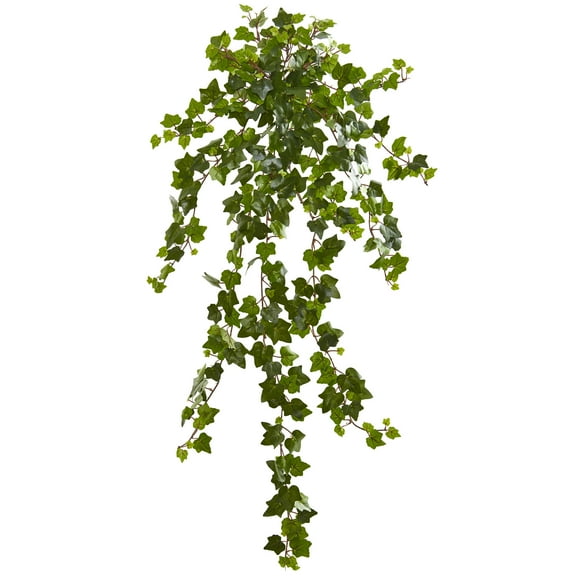 Nearly Natural 36" Curly Ivy Artificial Hanging Plant (Set of 3), Green