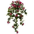 thumbnail image 1 of Nearly Natural 37" Plastic/Polyester Bougainvillea Hanging Artificial Plant (Set of 2), Pink, 1 of 5